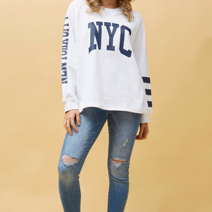 l/s NYC  fleecy top (t516348)