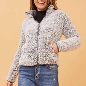 l/s teddy jacket (j519247)