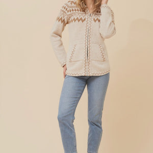 Knit hood cardigan (kc518375)