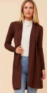 knit shawl collar long cardy (kc518716)