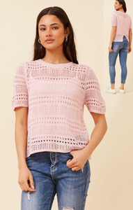 s/s poittelle knit pullover (kp522835)