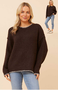 wool/b blanket stitch pullover (kp524660)