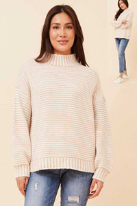 l/s stripe pattern pullover (kp525143)