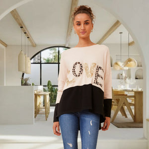 "LOVE" graphic pullover (kp734280)