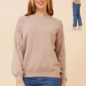 studs+diamante pullover (kp735670)