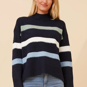 Long Sleeve Stripe Pullover (KP518961)