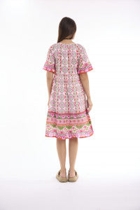 maalti layers frill pink dress (40368)