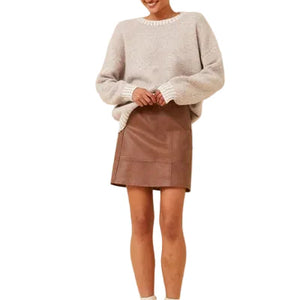 contrast trim pullover (kp734293)