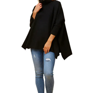 3/4 slv. cowl oversized pullover (kp508478)