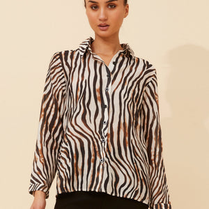 Zebra printed shirt (T736355)