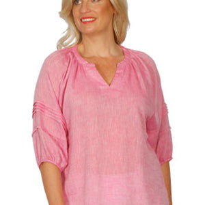 linen blend top (e1850)