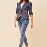 3/4 ruched slv. blazer (j522304)