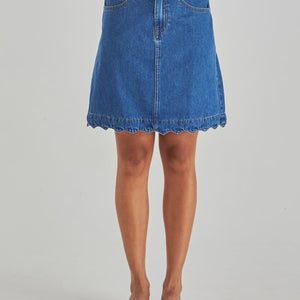 Vale scalloped denim skirt (18994SWSS)