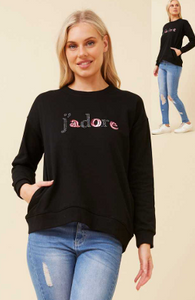 l/s J'adore sequin sweat (t517296