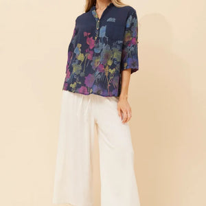 3/4 slv. floral top (t524783)