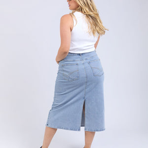 eloise denim midi skirt (81d1294)