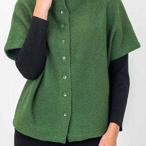 button thru boiled wool vest (2888)