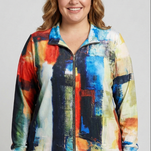 l/s print velvet jkt (w002)