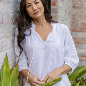 ruffle neck top (596j3085a)