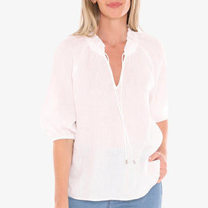 ruffle neck top (596j3085a)