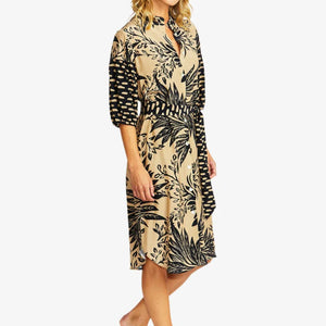 sahara spliced button dress (p575526)