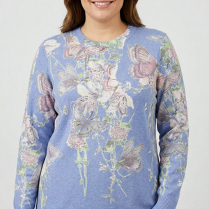 knit print sparkle top (wt1023)