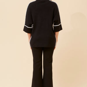 Batwing pullover 3/4 slv (kp174290)