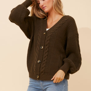 Cardi cable knit (KC527293)