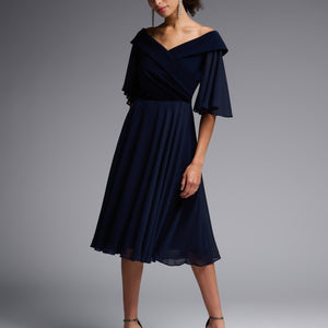 Off Shoulder A-line Dress (231723)