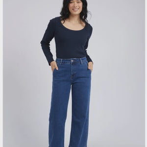 CRYSTAL L/S RIB TEE (81X4380)