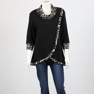 3/4 slv. cowl tunic (83077A-1)